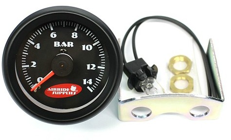 airride supplies Doppeldruckmanometer 0-14bar schwarz