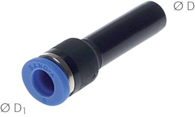 Schlauchverbinder Stecknippel reduzierend 10mm - 6mm, Schlauchverbinder, Steckfittinge, Fittinge, Schlauch & Fittinge, airride supplies