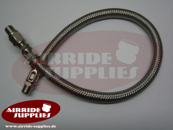 Stahlflexleitung für Federbein, 1/4" Außengewinde, 0,5m